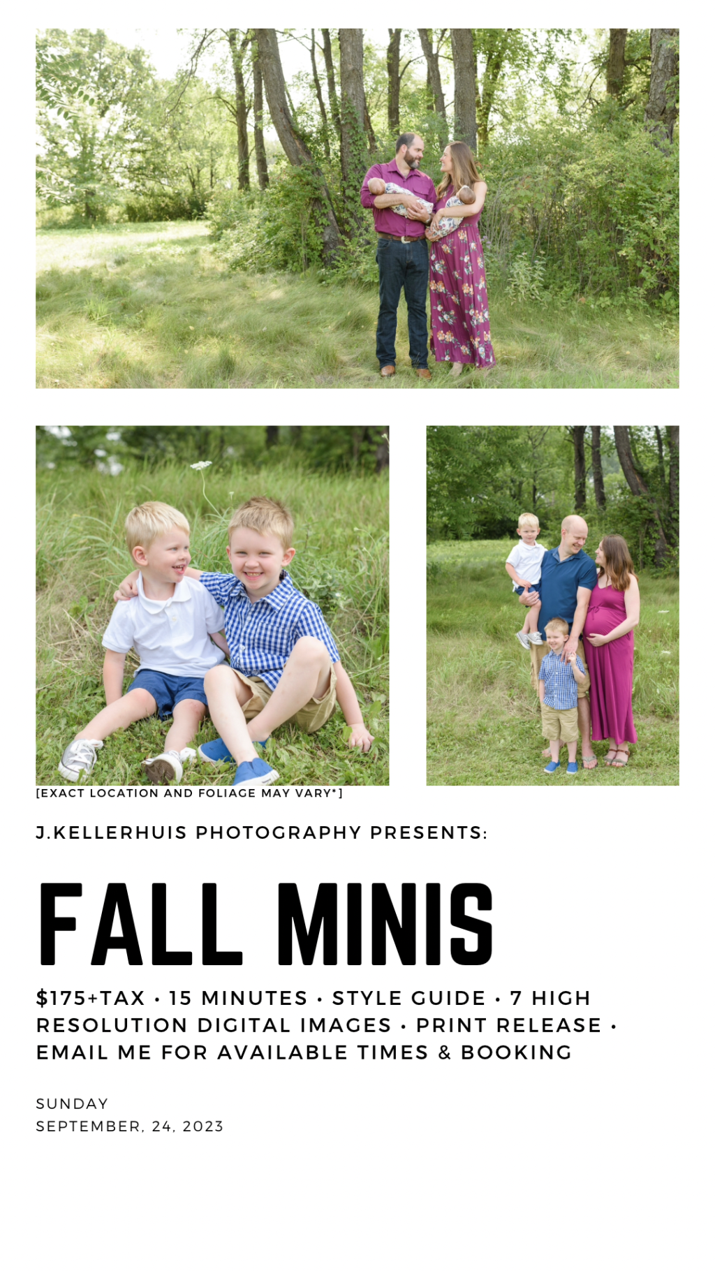 NOW BOOKING FALL MINI&nbsp;SESSIONS!